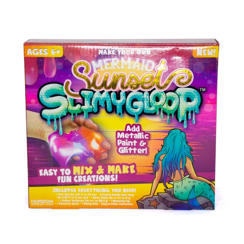 Girls Mermaid Sunset SlimyGloop Make Your Own Slime Mix & Make Toy Kit - Picture 1 of 3